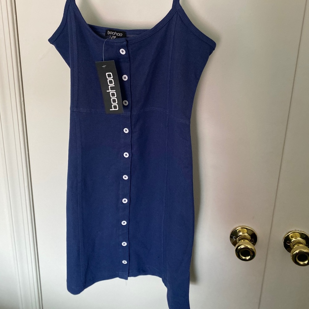 NWT Boohoo Demin Colored Dress